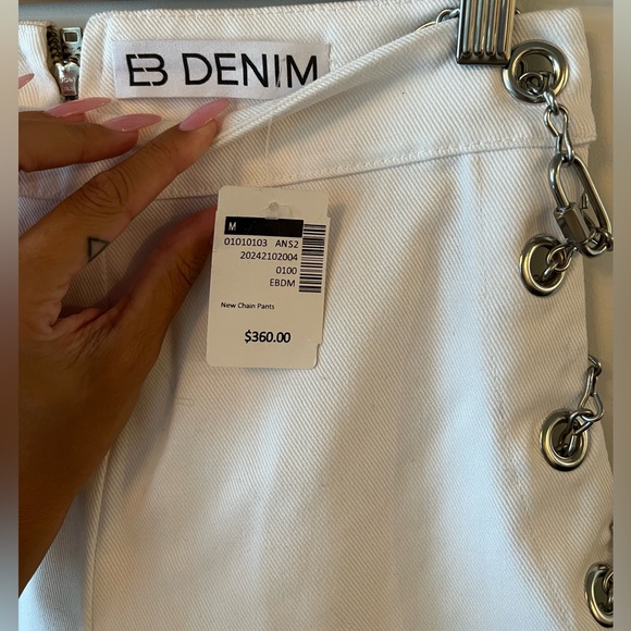 EB Denim white and chains jeans - Picture 5 of 7